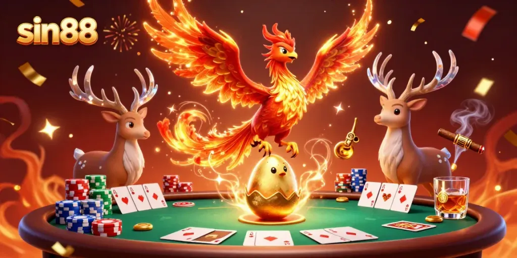 Experience thrilling gaming adventures at sin 88 with vibrant casino elements and engaging characters.