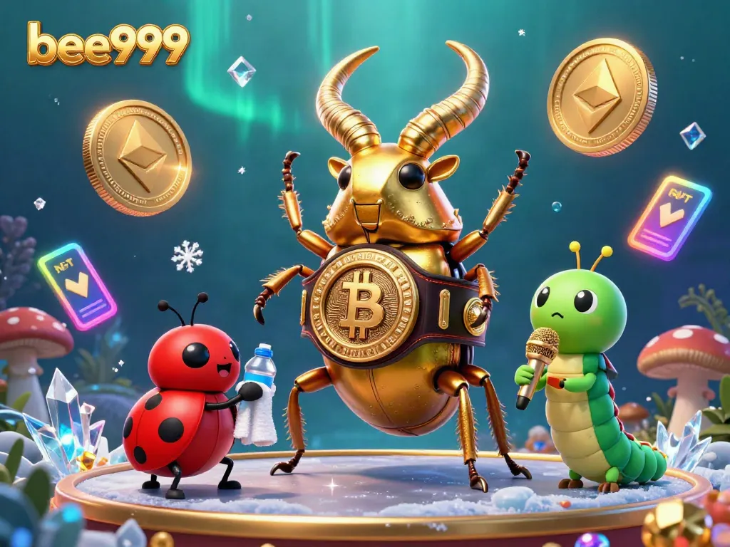 Engage in thrilling gaming at bee999 with vibrant 3D characters and crypto elements
