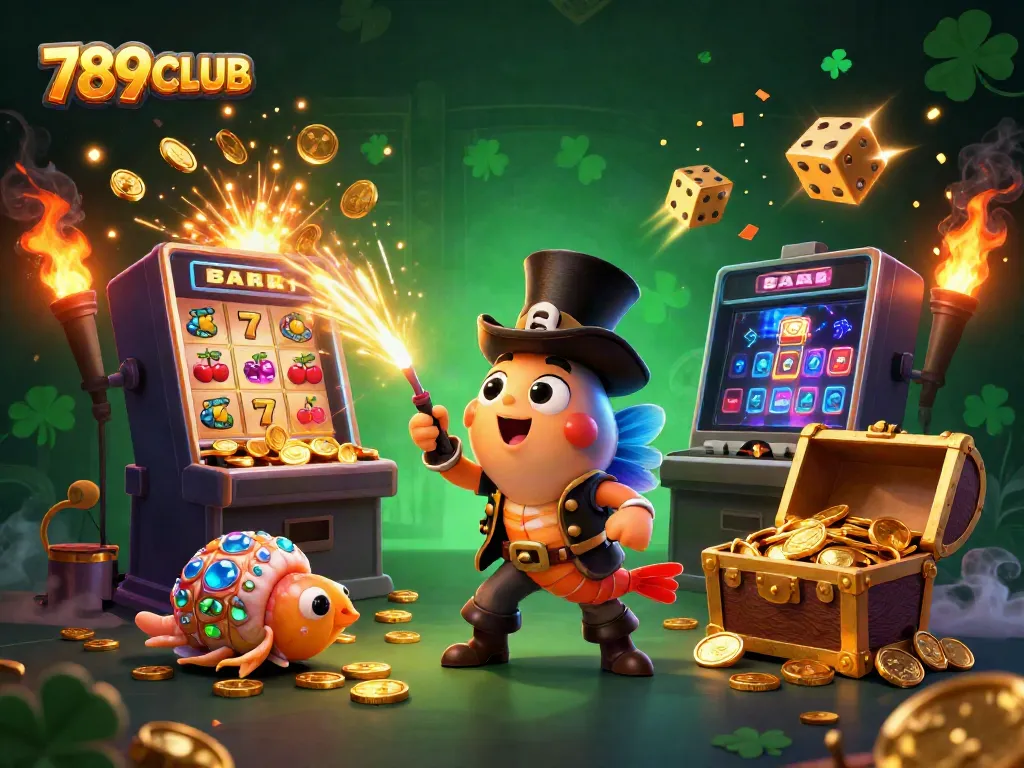 Engage in thrilling gameplay at 789CLUB with unique characters attracting golden coins.