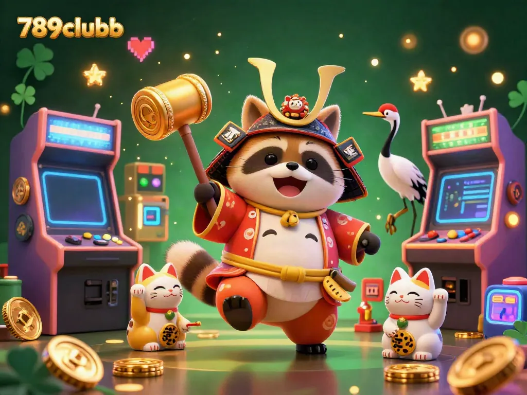 Join the fun at 789clubb with vibrant gaming elements and lucky symbols in an exciting lottery and casino scene.