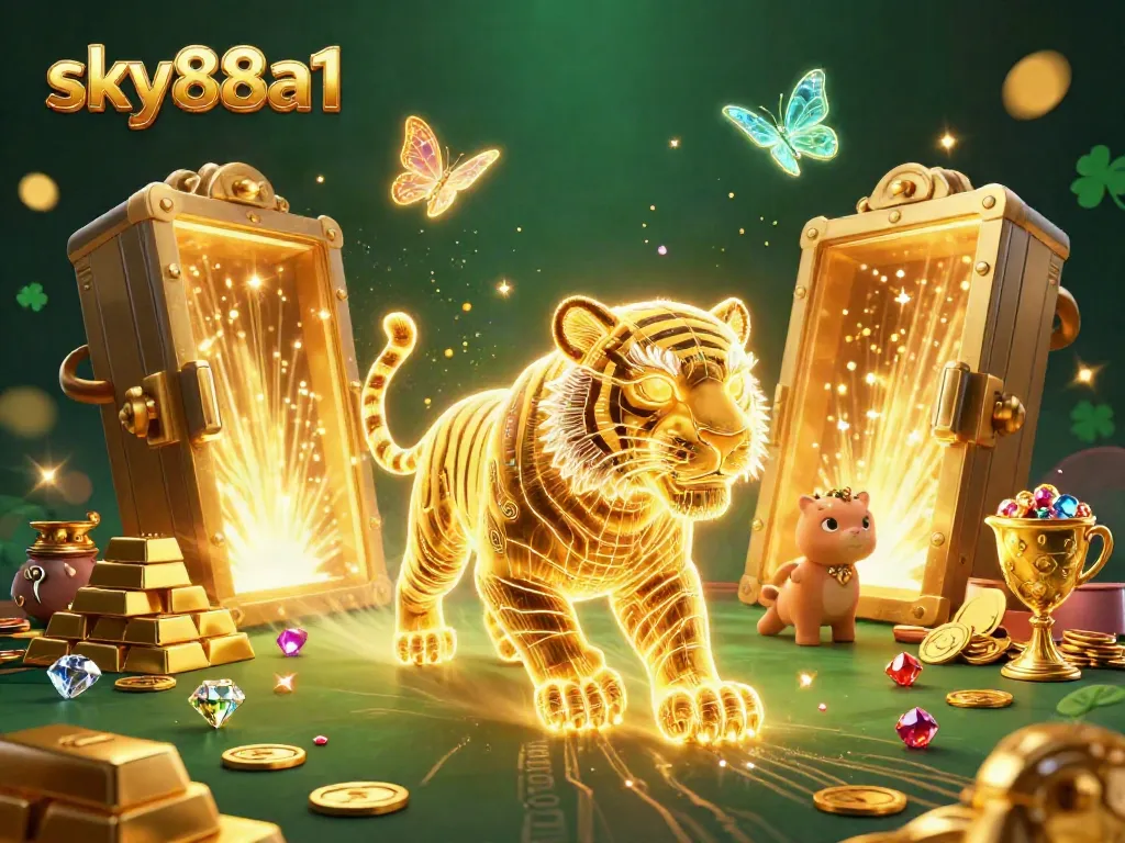 Win big at sky88a1 with our vibrant casino illustration showcasing luxury and excitement.