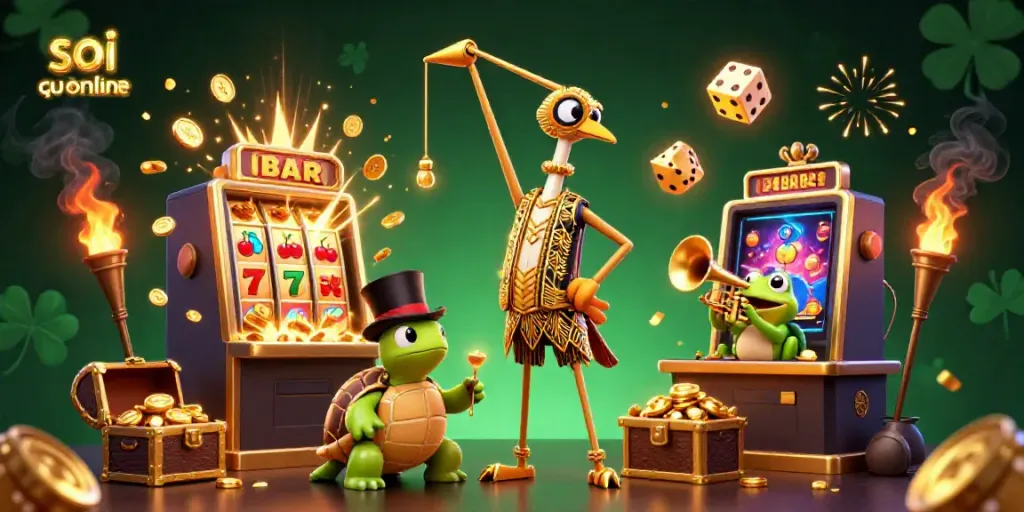 Engage with soi cầu online to analyze lottery numbers in a vibrant, detailed 3D casino scene.