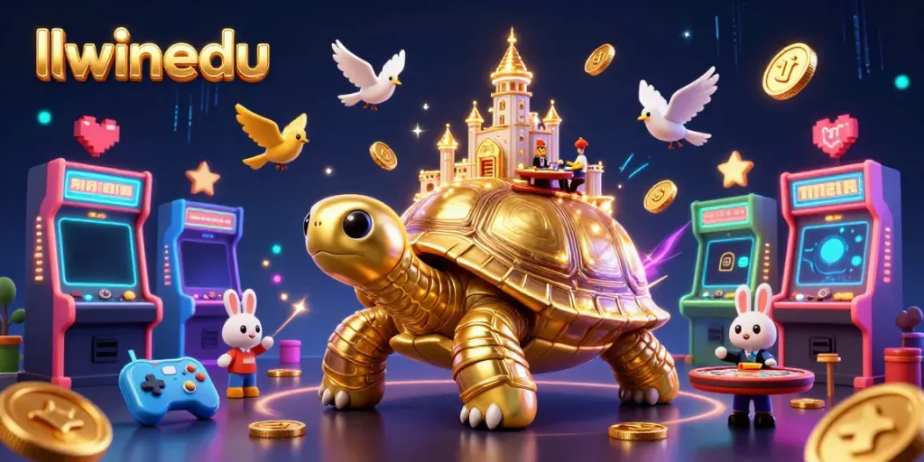 Engage in thrilling online gambling at llwinedu's vibrant casino atmosphere with 3D characters and rich game elements.