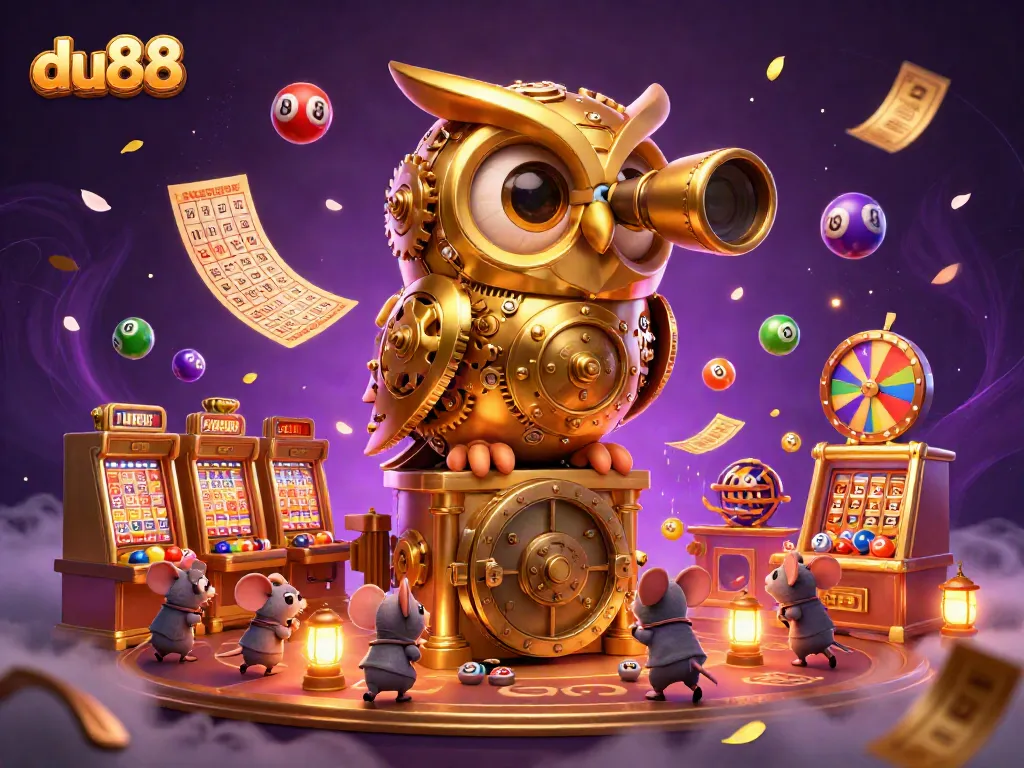 Experience the excitement of du88 in a vibrant, bustling casino scene filled with gaming elements.