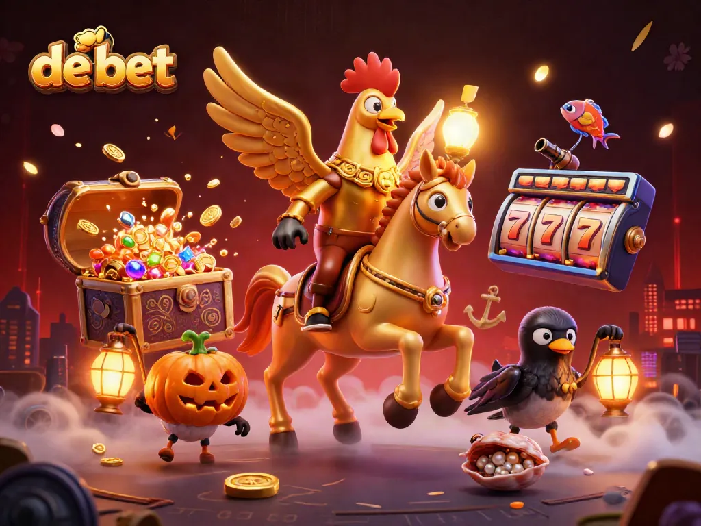 Engage in thrilling moments of de bet with a golden rooster and spooky companions amid slot treasures.