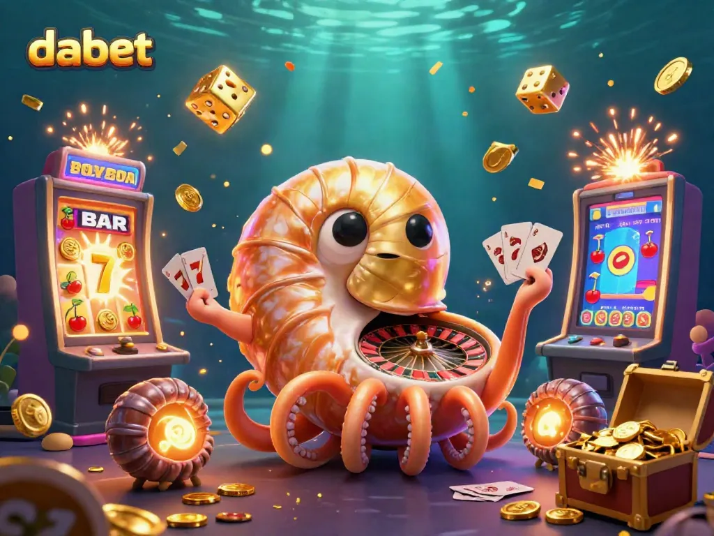 Dabet offers thrilling gaming with a 3D nautilus roulette wheel and jackpot slots bursting with prizes.