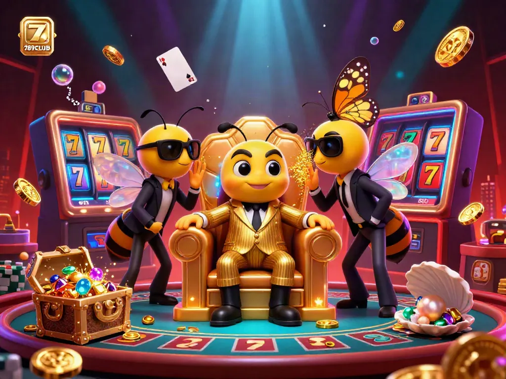 Engage in exciting gameplay at 789CLUB with vibrant casino elements and animated characters.