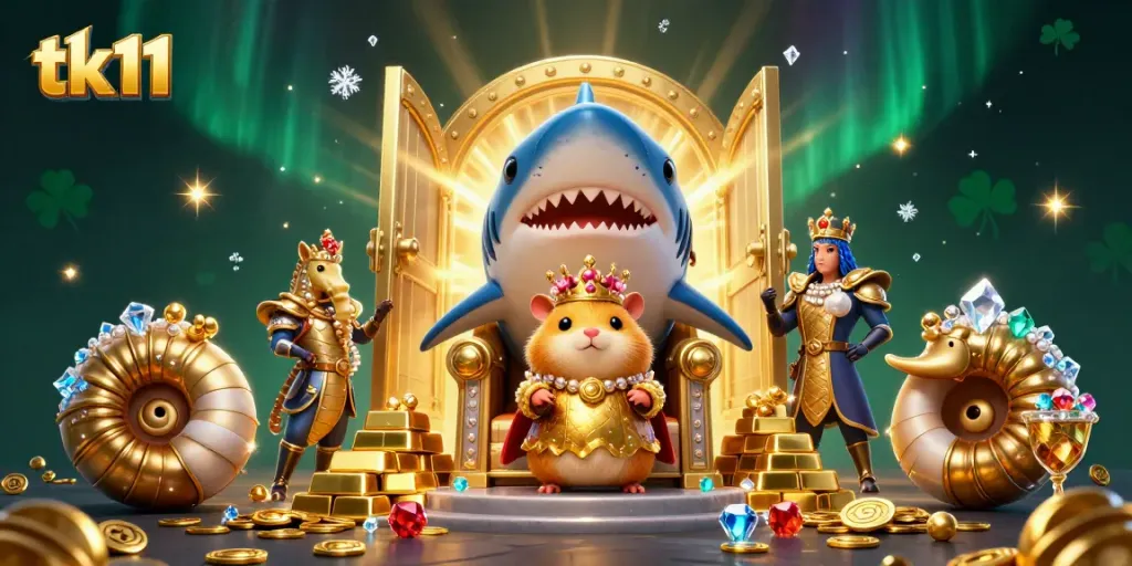 Engage in thrilling games at tk11 with the fierce golden hamster king amid treasure and jewels