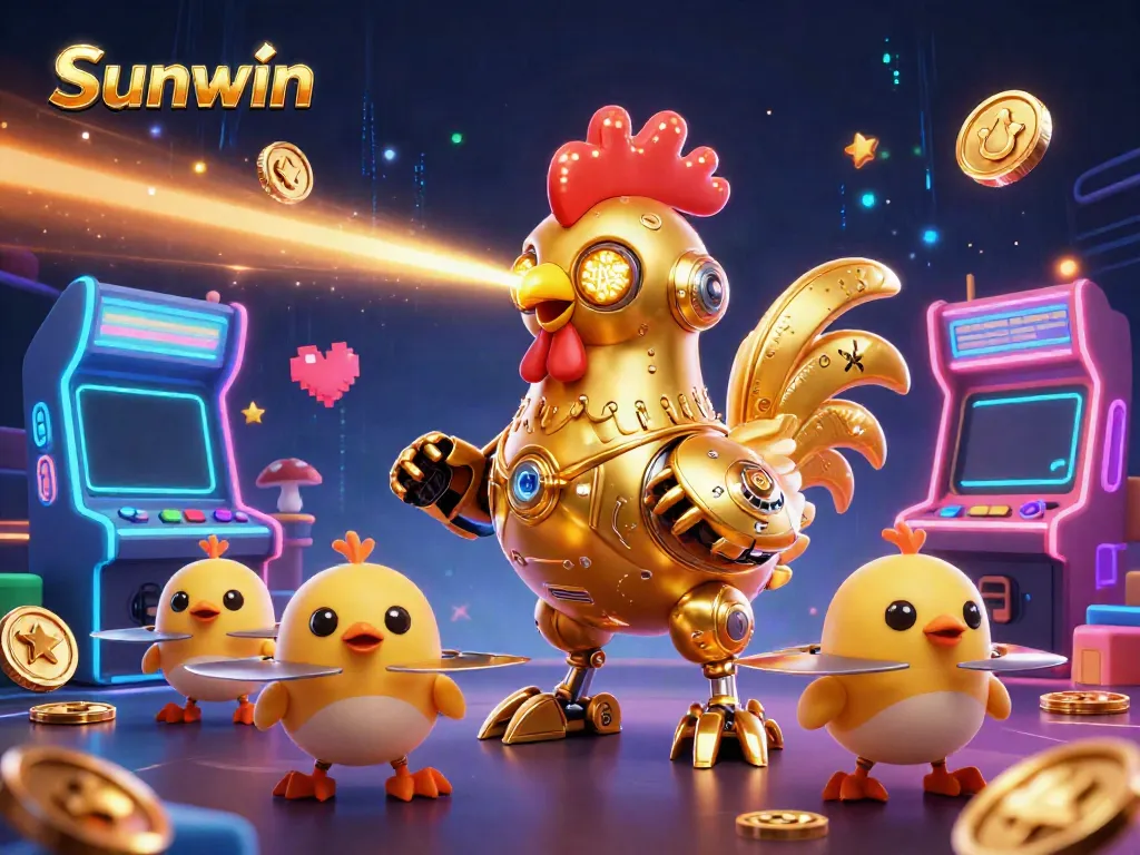 Engage in winning strategies with Sunwin's vibrant arcade casino experience filled with game elements and action.